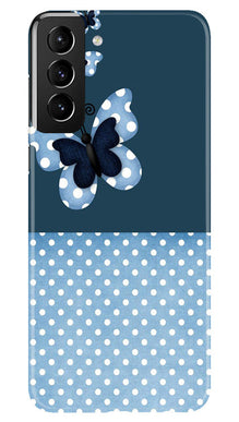 White dots Butterfly Mobile Back Case for Samsung Galaxy S22 Plus (Design - 31)