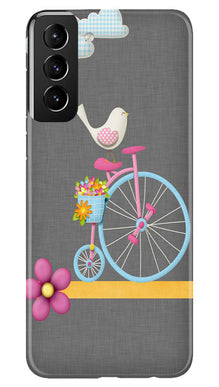 Sparron with cycle Mobile Back Case for Samsung Galaxy S22 Plus (Design - 34)