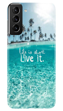 Life is short live it Mobile Back Case for Samsung Galaxy S22 Plus (Design - 45)