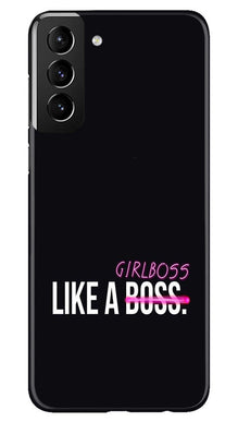 Like a Girl Boss Mobile Back Case for Samsung Galaxy S22 Plus (Design - 234)