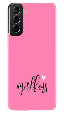 Girl Boss Pink Mobile Back Case for Samsung Galaxy S22 Plus (Design - 238)
