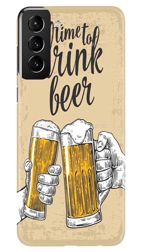 Drink Beer Mobile Back Case for Samsung Galaxy S22 Plus (Design - 290)