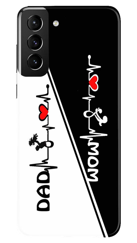 Love Mom Dad Mobile Back Case for Samsung Galaxy S22 Plus (Design - 344)