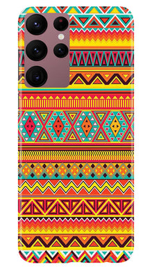 Zigzag line pattern Mobile Back Case for Samsung Galaxy S22 Ultra (Design - 4)