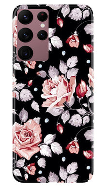 Pink rose Mobile Back Case for Samsung Galaxy S22 Ultra (Design - 12)