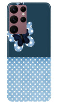 White dots Butterfly Case for Samsung Galaxy S22 Ultra