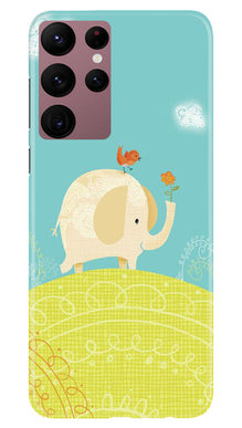 Elephant Painting Mobile Back Case for Samsung Galaxy S22 Ultra (Design - 46)