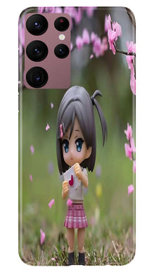 Cute Girl Mobile Back Case for Samsung Galaxy S22 Ultra (Design - 92)