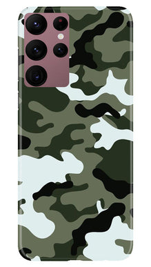 Army Camouflage Mobile Back Case for Samsung Galaxy S22 Ultra  (Design - 108)