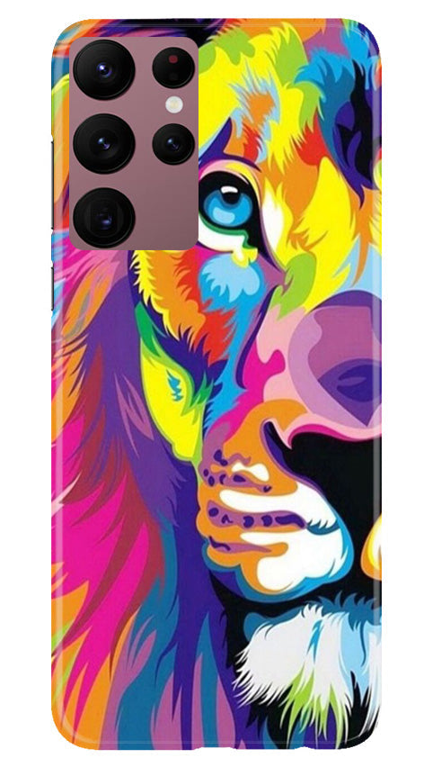 Colorful Lion Case for Samsung Galaxy S22 Ultra  (Design - 110)