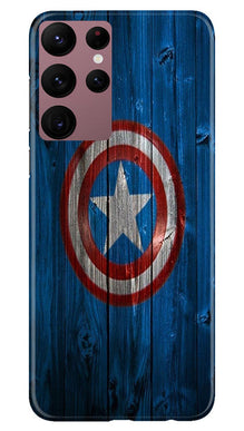 Captain America Superhero Mobile Back Case for Samsung Galaxy S22 Ultra  (Design - 118)