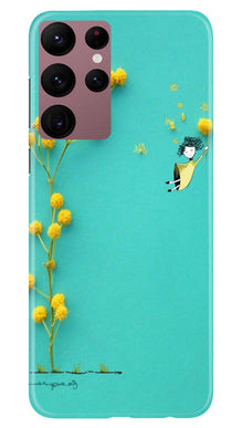 Flowers Girl Mobile Back Case for Samsung Galaxy S22 Ultra (Design - 185)