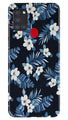 White flowers Blue Background2 Case for Samsung Galaxy A21s