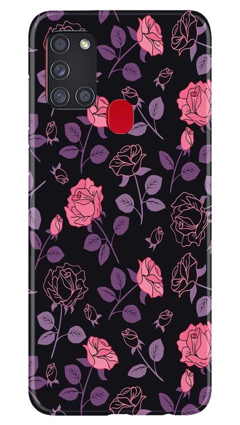 Rose Black Background Case for Samsung Galaxy A21s