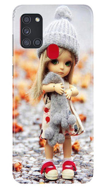 Cute Doll Mobile Back Case for Samsung Galaxy A21s (Design - 93)