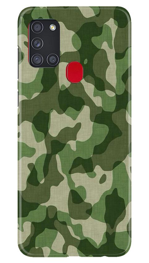 Army Camouflage Case for Samsung Galaxy A21s(Design - 106)
