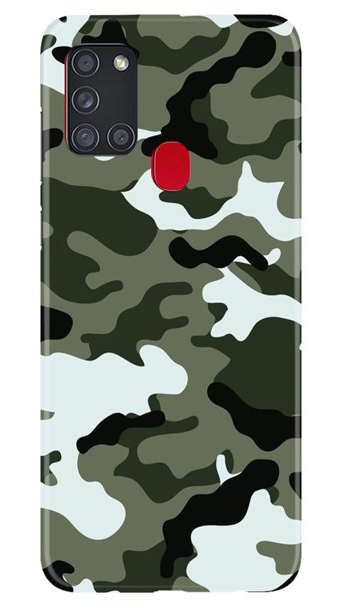 Army Camouflage Case for Samsung Galaxy A21s(Design - 108)