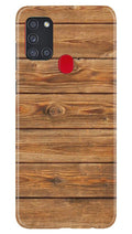 Wooden Look Case for Samsung Galaxy A21s  (Design - 113)