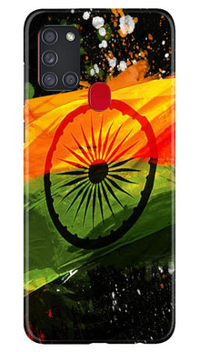 Indian Flag Mobile Back Case for Samsung Galaxy A21s  (Design - 137)