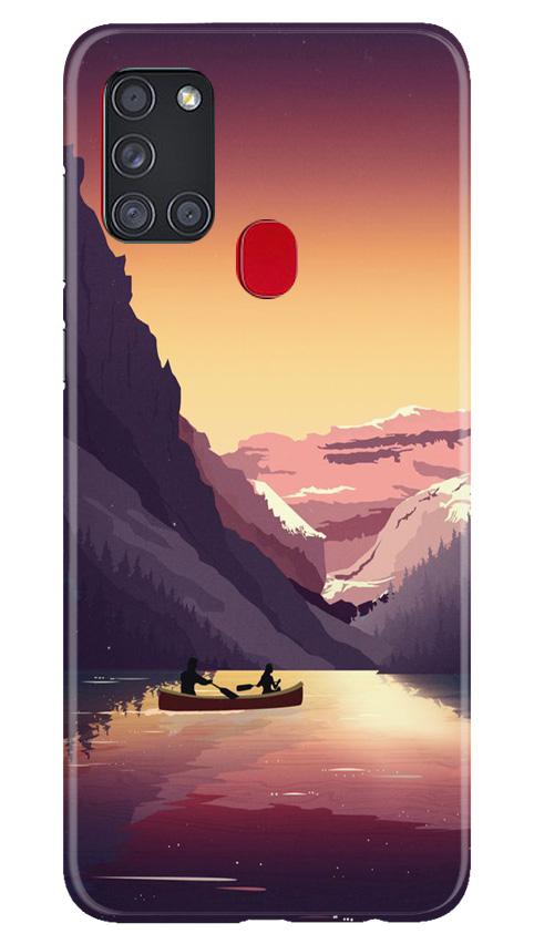 Mountains Boat Case for Samsung Galaxy A21s (Design - 181)