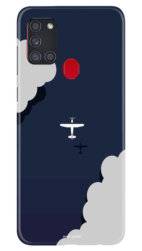 Clouds Plane Case for Samsung Galaxy A21s (Design - 196)