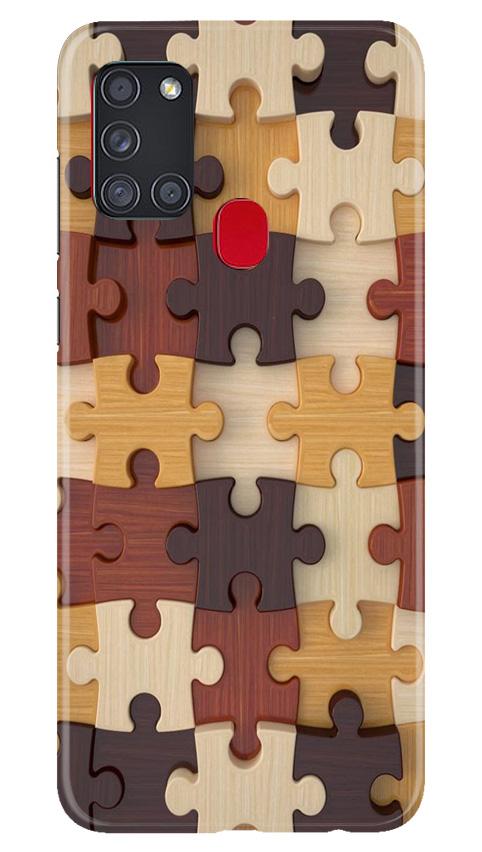 Puzzle Pattern Case for Samsung Galaxy A21s (Design No. 217)