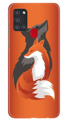 Wolf  Mobile Back Case for Samsung Galaxy A21s (Design - 224)