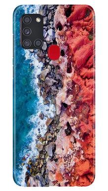 Sea Shore Mobile Back Case for Samsung Galaxy A21s (Design - 273)