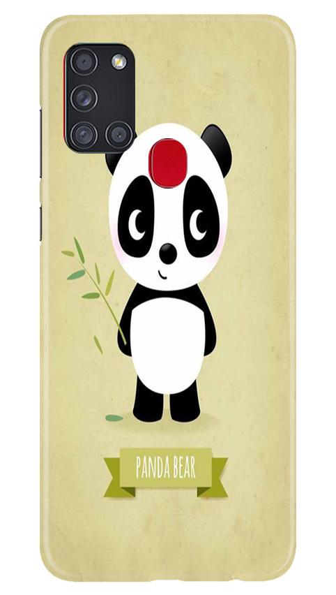 Panda Bear Mobile Back Case for Samsung Galaxy A21s (Design - 317)