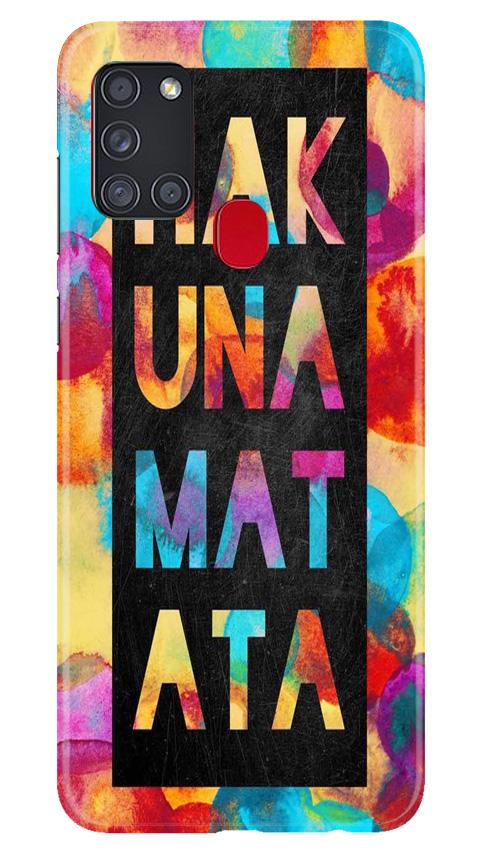 Hakuna Matata Mobile Back Case for Samsung Galaxy A21s (Design - 323)