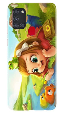 Baby Girl Mobile Back Case for Samsung Galaxy A21s (Design - 339)