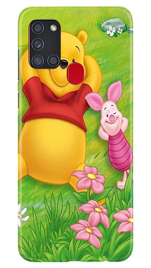 Winnie The Pooh Mobile Back Case for Samsung Galaxy A21s (Design - 348)