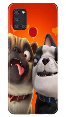 Dog Puppy Mobile Back Case for Samsung Galaxy A21s (Design - 350)