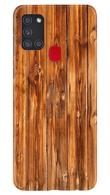 Wooden Texture Mobile Back Case for Samsung Galaxy A21s (Design - 376)