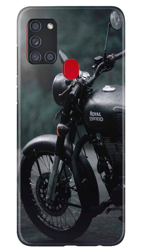 Royal Enfield Mobile Back Case for Samsung Galaxy A21s (Design - 380)