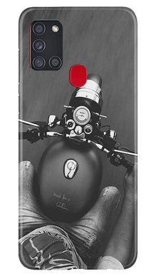 Royal Enfield Mobile Back Case for Samsung Galaxy A21s (Design - 382)