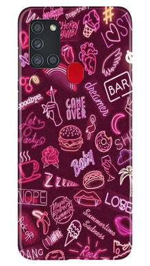 Party Theme Mobile Back Case for Samsung Galaxy A21s (Design - 392)