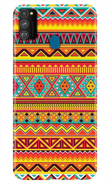 Zigzag line pattern Mobile Back Case for Samsung Galaxy M21 (Design - 4)