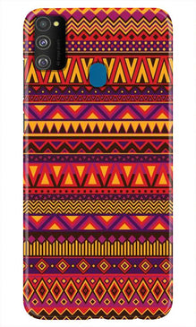 Zigzag line pattern2 Mobile Back Case for Samsung Galaxy M21 (Design - 10)