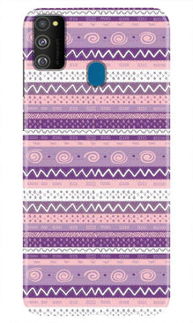 Zigzag line pattern3 Mobile Back Case for Samsung Galaxy M21 (Design - 11)