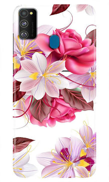 Beautiful flowers Mobile Back Case for Samsung Galaxy M21 (Design - 23)