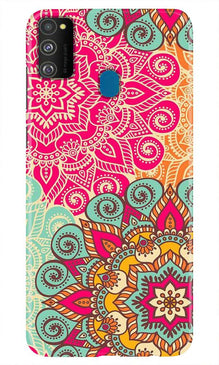 Rangoli art2 Mobile Back Case for Samsung Galaxy M21 (Design - 29)