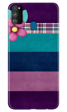 Purple Blue Mobile Back Case for Samsung Galaxy M21 (Design - 37)