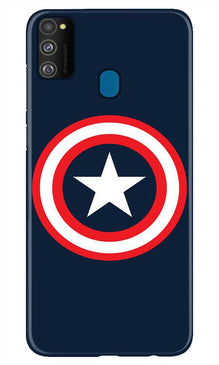 Captain America Mobile Back Case for Samsung Galaxy M21 (Design - 42)