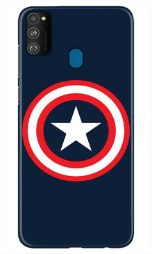 Captain America Mobile Back Case for Samsung Galaxy M21 (Design - 42)