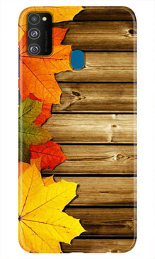 Wooden look3 Mobile Back Case for Samsung Galaxy M21 (Design - 61)