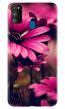 Purple Daisy Mobile Back Case for Samsung Galaxy M21 (Design - 65)