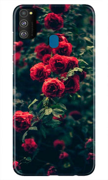 Red Rose Mobile Back Case for Samsung Galaxy M21 (Design - 66)