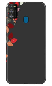 Grey Background Mobile Back Case for Samsung Galaxy M21 (Design - 71)