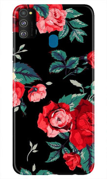 Red Rose2 Mobile Back Case for Samsung Galaxy M21 (Design - 81)